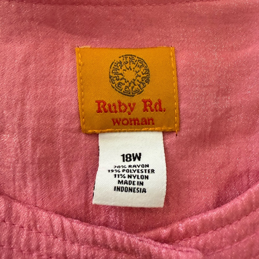 Ruby Rd. Pink Button-Up Top - Picture 2 of 3